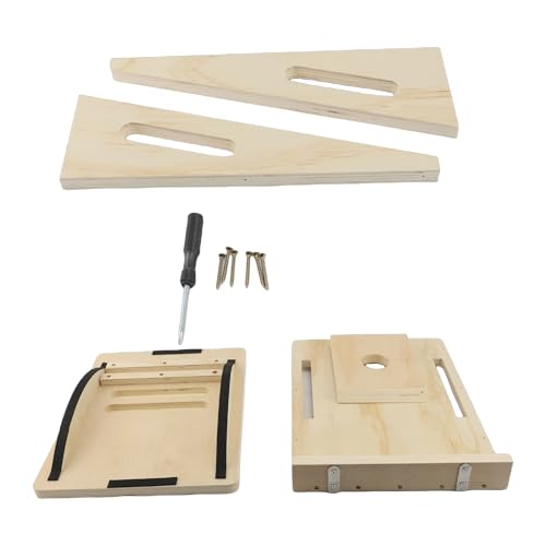 Brrnoo Slant Board Calf Stretcher, Wooden Incline Wedge Stretcher with 4 Adjustable Angles 15 25 30 35 for Ankle Foot Stretching Balance Training Core Strength Home Gym Office