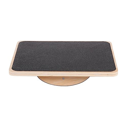 BESPORTBLE Balancing Board Wooden Rocker Wobble Boards Fitness Trainer Anti-slip Plate for Home Gym and Travel