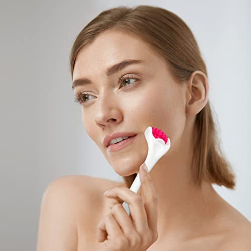 2 Pcs Muscle Roller Gift Fascia Stick Cellulite Face Muscle Body Massage Roller Massage Tool for Relief Neck Arm Back Leg Body Deep Release(White,Silicone) - color: White, Rosy, style: Silicone