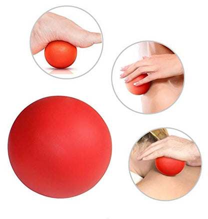 Premium Lacrosse Trigger Point Massage Balls for Myofascial Release, Plantar Fasciitis Foot Roller Therapy, Muscle Knots, Yoga Therapy, Exercise & Recovery (Strawberry) - color: Strawberry