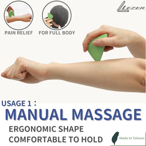 Trigger Massage Point, Manual Massage Ball, Muscle Knots Relief Tool, Myofascial Release, Physical Therapy, Deep Tissue Back Massage, Plantar Fasciitis, 2.9 in x 2.1 in (Green)