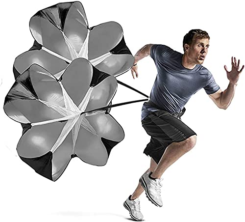 Resistance Parachute Running Umbrella, 2 Pack 57'' Speed Strength/Running Training Tools Resistance Parachute, Improving Speed/Stamina/Strength