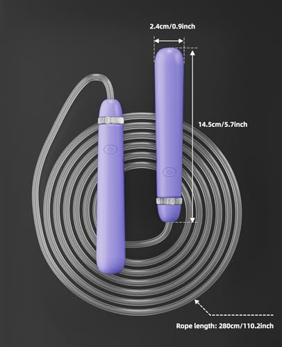 LED Light Up Jump Rope for Kids – Glow, Rechargeable, Exercise - color: Purple