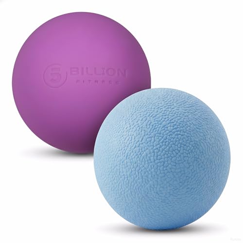 Massage Lacrosse Balls for Myofascial Release, Peanut Massage Ball, Mobility Ball for Physical Therapy - Deep Tissue Massage Tool for Trigger Point Therapy, Muscle Relaxer,Yoga Therapy (Blue&Purple) - color: Blue&purple