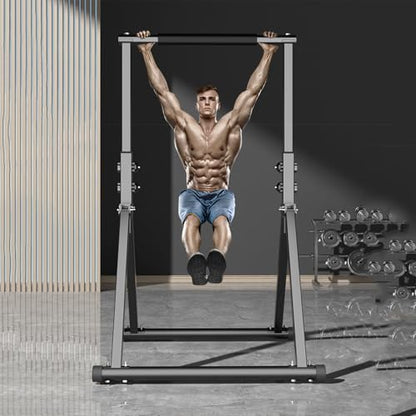 Pull Up Bar Foldable Power Tower Dip Station Adjustable Multi-functional Dip Bar Strength Training Fitness Equipment For Home Gym Support 1100lbs