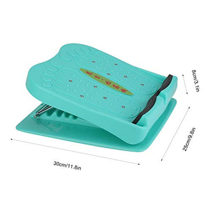 Household Folding Foot Calf Stretcher Massage Leg Fitness Slant Pedal Board Adjustable Incline Slant Board for Effective Calf Ankle and Foot Stretch Ideal for Post (Blue Green)