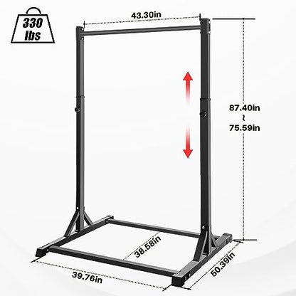 Pull Up Station, Bongkim Power Tower Portable Pullup Bar Station, Pull Up Bar for Home Gym, Pull Up Tower Station 330LBS - color: Black