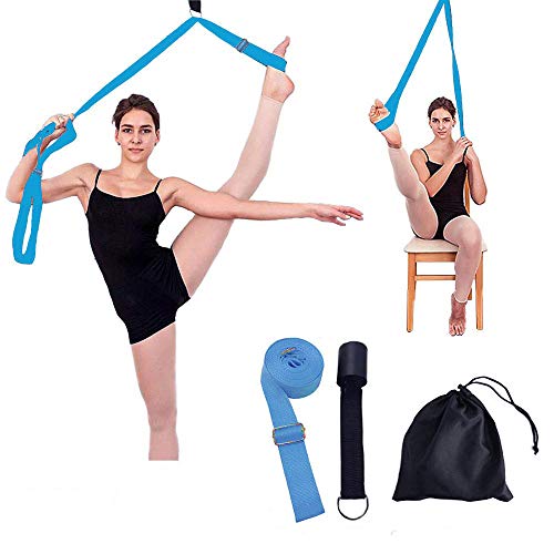 Leg Ballet Yoga Stretcher, Door Attachment Get More Flexible, Flexibility & Stretching Leg Straps - Great for Cheer Dance Gymnastics or Any Sport Trainer Premium Stretch Fitness Equipment - color: Light blue