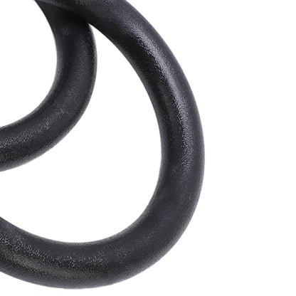 Qiilu Strength Training Gymnastic Rings 661.38lb Load Bearing Double Exercise Rings Workout Equipment with Adjustable Numbered Straps for Home Gym Training