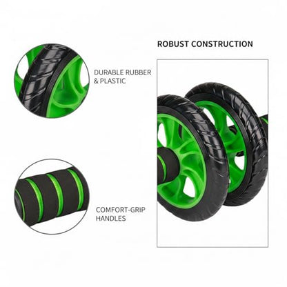 Ab Roller Wheel with Kneeling Pad - Core Strength Trainer for Home Gym & Office Workouts