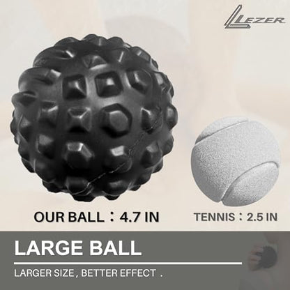 4.7 inch Large Massage Ball Roller, Firm Therapy Ball, Deep Tissue Myofascial Release, Trigger Muscle Point, Pain Relief for Neck, Back, Psoas, Thigh, Hip Flexor