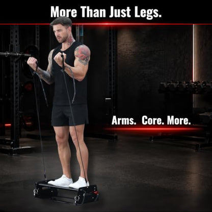 Adjustable Large Slant Board & Calf Raise Machine, 3-in-1 Heavy-Duty Steel Squat Wedge Board, 4 Angles & 3 Heights, 880 lbs Capacity for Squats, Calf Raises, Step-Ups & Ankle Mobility