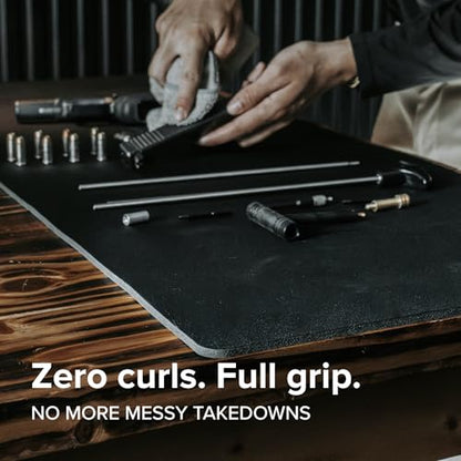 Premium Gun Cleaning Mat (3 Sizes) - 2X Thicker, Oil and Solvent Resistant - Non Slip, Perfect Gun Mat for Cleaning - (Handgun, Rifle and XL Firearms)