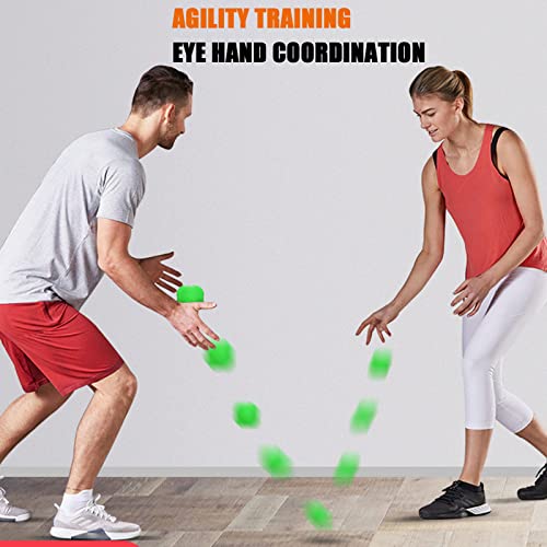 AIRLAXER Reaction Ball,Reflex Ball for Hand Eye Coordination Training,2.83 inch,Pack of 3-Orange,Blue,Grey.