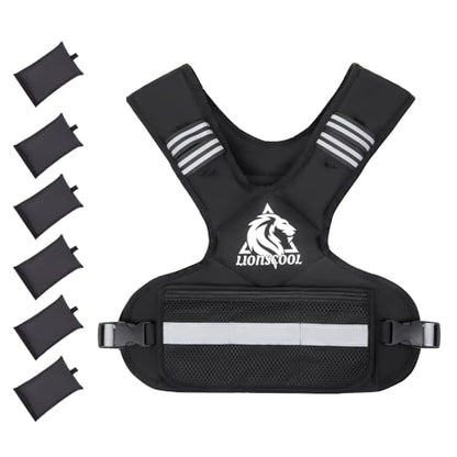 LIONSCOOL Adjustable Weighted Vest for Men and Women - size: 20-32LB