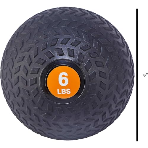 Fitvids Slam Medicine Wall Balls Workout Exercise Fitness Weighted Balls for Cross Training, Strength and Conditioning Exercises, Cardio and Core Workouts - style: 6 Pounds
