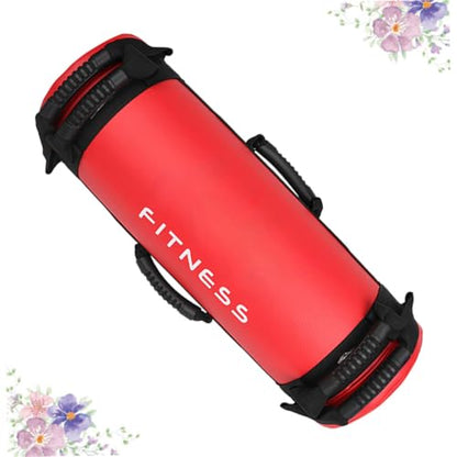 Heavy Duty Workout Sandbag 5kg, Red Leather Training Bag for Cross-Training