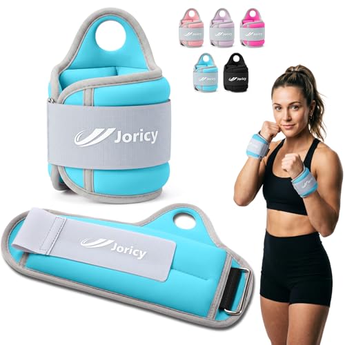 Wrist Weights with Thumb Loops Lock for Men Women Weighted Gloves - color: Light Blue, size: 4lbs Pair (2lb each weight)