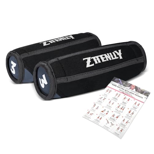 Hand Weights Sets for Walking - Comfort Fit - 1lb, 2lbs, and 3lbs Soft Walking Weights sets for Women & Men in Physical Therapy, Jogging, Running, and Aerobics - color: H. Light Gray - 3 LB × 2, size: Small