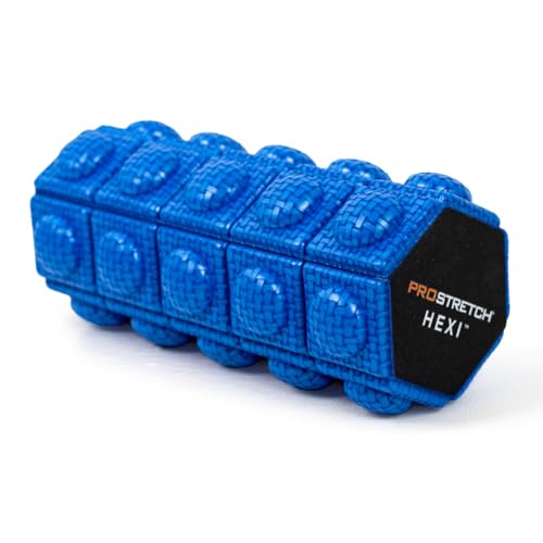 ProStretch Hexi Mini Travel Textured Foam Roller for Deep Tissue Muscle Massage and Myofascial Trigger Point Release