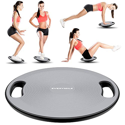 Wobble Balance Board, Exercise Balance Stability Trainer Portable Balance Board with Handle for Workout Core Trainer Physical Therapy & Gym No-Skid Surface