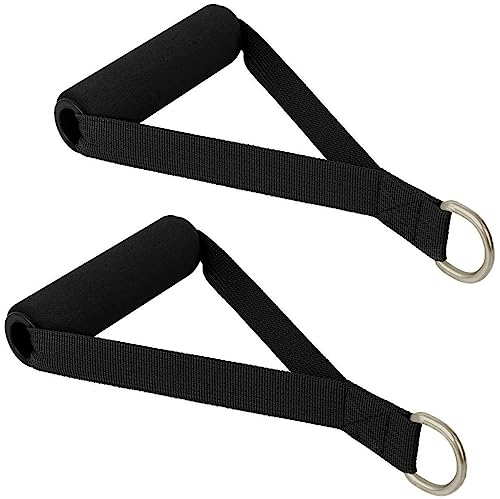 Resistance Loop Exercise Bands Exercise Bands for Home Fitness, Stretching, Strength Training, Physical Therapy,Elastic Workout Bands for Women Men Kids - color: Black-2x Handles, style: Handles