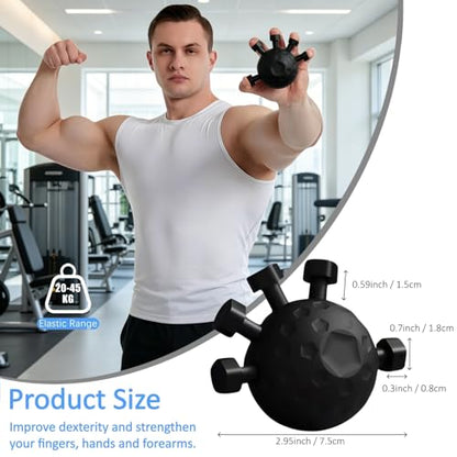 2 Pack Hand Grip Strengthener, Finger Grip Strengthener Ball, Adjustable Hand Gripper Strengthener, Forearm Strengthener, Finger Exerciser, Wrist Strengthener, Grip Strength Trainer, Finger Strength Trainer for Guitar, Rock Climbing, Fitness, Rehabilitati