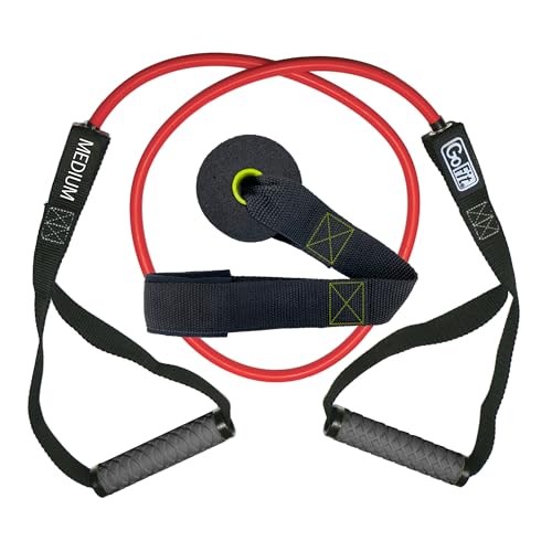 GoFit Pro-Grade Power Tubes with Handles - Resistance Tubes with Handles - Exercise Band - 30 lbs - Green - Body Building - Workout