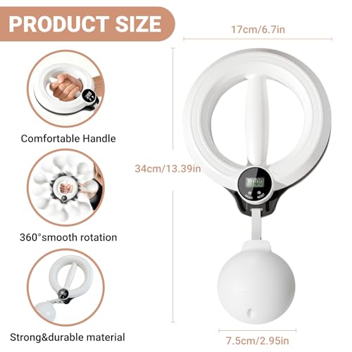 Ann Katy 360 Rotating Wrist Forearm Trainer for Home Gym Arm Toner Workout - color: White