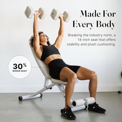 WeGym Workout Bench, Adjustable and Collapsible for Home Gym Training - color: Sandstone