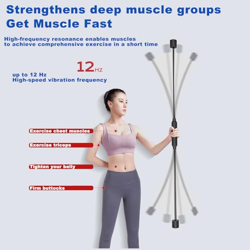 Yoga Starter Set - Flexi Bar, Resistance Band & Shoulder Tube for Elastic Exercise & Training Fitness - color: BLACK