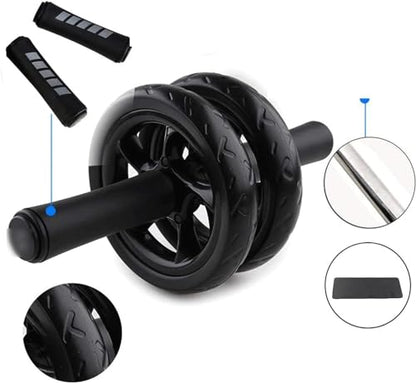 Exercise Wheels Stable Exercise Roller Abdominal Wheel Roller Non-Slip Tire Pattern Fitness Gym Exercise Dual Ab Roller Wheel New