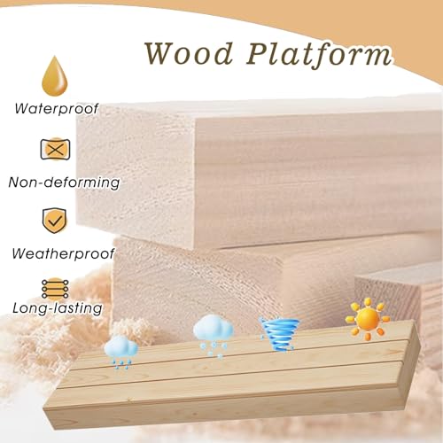Heavy Duty Wood Platform, High Step Platform Walnut, Outside Mobility Steps for Campers Adult Elderly Pet Kids, High Beds Wood Platform(60x40x20cm/24x16x8in) - size: 60x40x20cm/24x16x8in