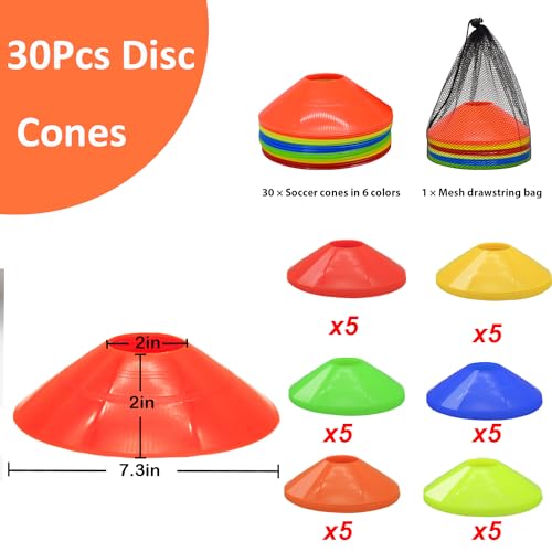 Soccer Cones Set, 84/42Pcs 7"/9" Cones Sports + Disc Cones, Cones for Sports with Carry Bag, Training Cones, Soccer Cones for Training, Plastic Soccer Cones for Drills