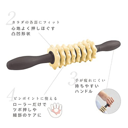 Alinco (Amazon.co.jp Exclusive) MIVIOS Stick Roller, Custom, Replaceable Point Press, Myofascial Roller, Myofascial Release, Stretch, Custom Stick, Mibios, Mibios, AMV301C, Silky Cream