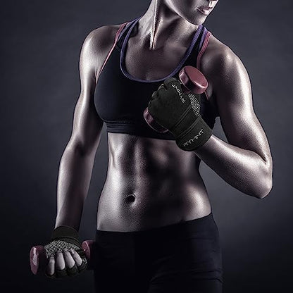 Workout Gloves with Wrist Wrap Support, Weight Lifting Gloves with Full Palm Protection & Extra Grip for Men Women Gym Exercise, Fitness, Weightlifting, Pull ups