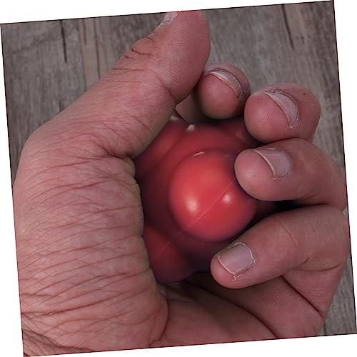 Toyvian Red Baseball Agility Reaction Ball for Hand Eye Coordination Training Medium Difficulty Six Sided High Bounce Silicone Ball for Reflex and Speed Agility Development