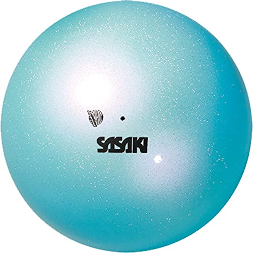 Sasaki M-207AU-F Rhythmic Gymnastics Hand Gear, Ball, International Federation Certified, Japan Association Certified, Aurora Ball, Diameter 7.3 Inches (18.5 cm) - color: LIBU (light blue)
