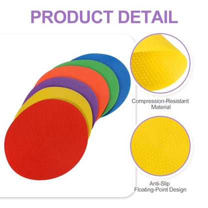 PATIKIL Spot Markers, Non-Slip Floor Dots Agility Markers Flat Field Cone Poly Dot - color: Yellow
