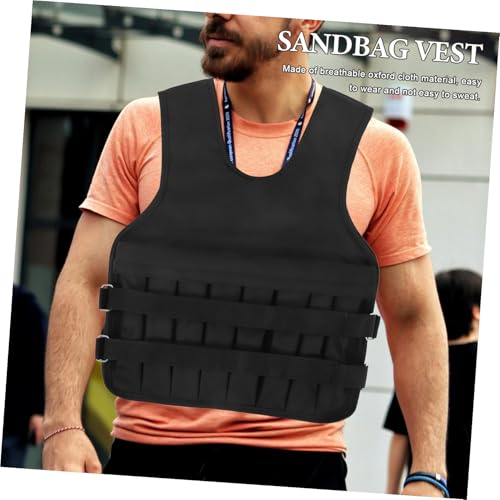 Adjustable Weight Fitness Vest for Running and Training Oxford Cloth Exercise Vest with Removable Weighted Sandbags for Men and Women