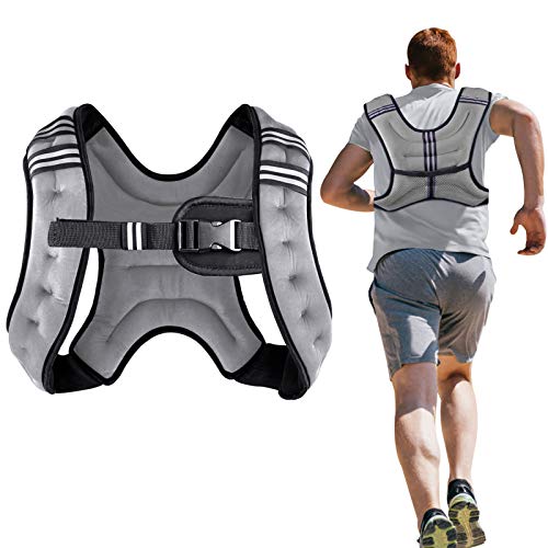Henkelion Weighted Vest Weight Vest for Men Women Kids Weights Included, Body Weight Vests Adjustable for Running, Training Workout, Jogging, Walking - color: Grey, size: 12 lbs