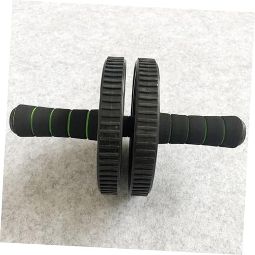 DECHOUS Dual Wheel Ab Roller with Non-slip Sponge Handles Core Strength Exercise Roller for Home Gym Fitness Abdominal and Arm Workout Equipment Black
