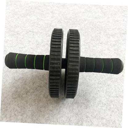DECHOUS Dual Wheel Ab Roller with Non-slip Sponge Handles Core Strength Exercise Roller for Home Gym Fitness Abdominal and Arm Workout Equipment Black