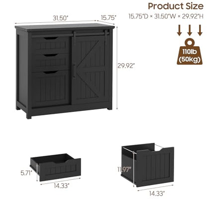 Vabches Lateral Filing Cabinets with Adjustable Shelf, Black - color: Pure Black, size: 3 Drawers