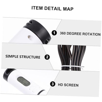 Smart Ropeless Jump Rope with Digital Counter and Weighted Balls for Indoor Fitness Angle and Skipping Rope for Arm Strength Training and Weight Loss