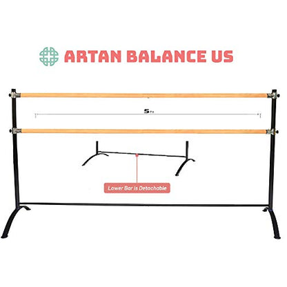 Portable Ballet Barre for Home or Studio – Adjustable Freestanding Curved Dance Bar for Kids & Adults, Ideal for Stretch, Pilates, Dance & Active Workouts White