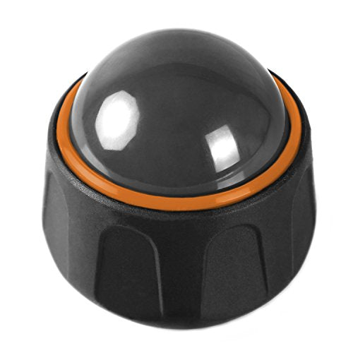 TEETER Massage Roller Ball for Gentle Massage, Deep Tissue Relief, Myofascial Release, Trigger Point Therapy (Charcoal/Orange)