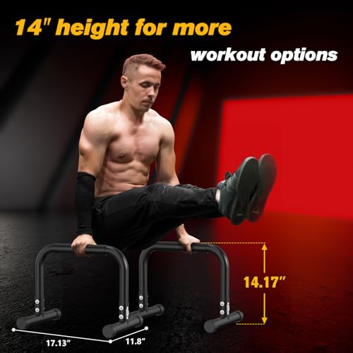 RELIFE REBUILD YOUR LIFE Dip Station Functional Heavy Duty Dip Stands Fitness Workout Dip bar Station Stabilizer Parallette Push Up Stand