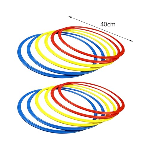 Agility Training Rings Football Training Agility Ring Workout Equipment Home Gym Portable for Kids Sports Rugby - size: 40cm 12 Pieces