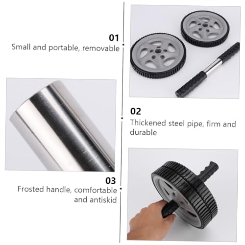 Multi-functional Dual Wheel Ab Roller for Core Strengthening Non-slip Exercise Roller Wheel Fitness Accessory for Home and Gym Workouts Suitable for Beginners and Advanced Users